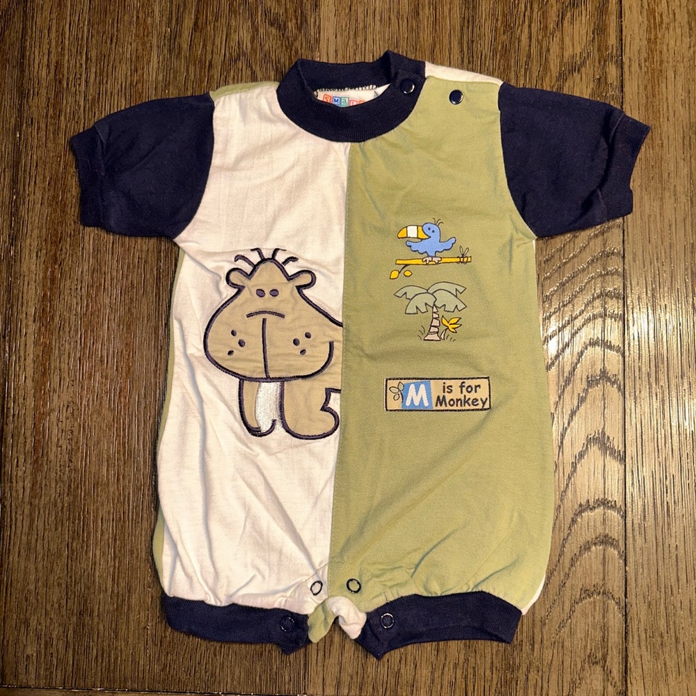 THROWBACK to 2009 Baby Boy Small Steps 6/9mo Shorts Onesie